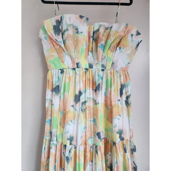 NWT Acler Hetherington Floral Maxi Tiered Dress Size US 12 Yellow #9K401 - Picture 6 of 15